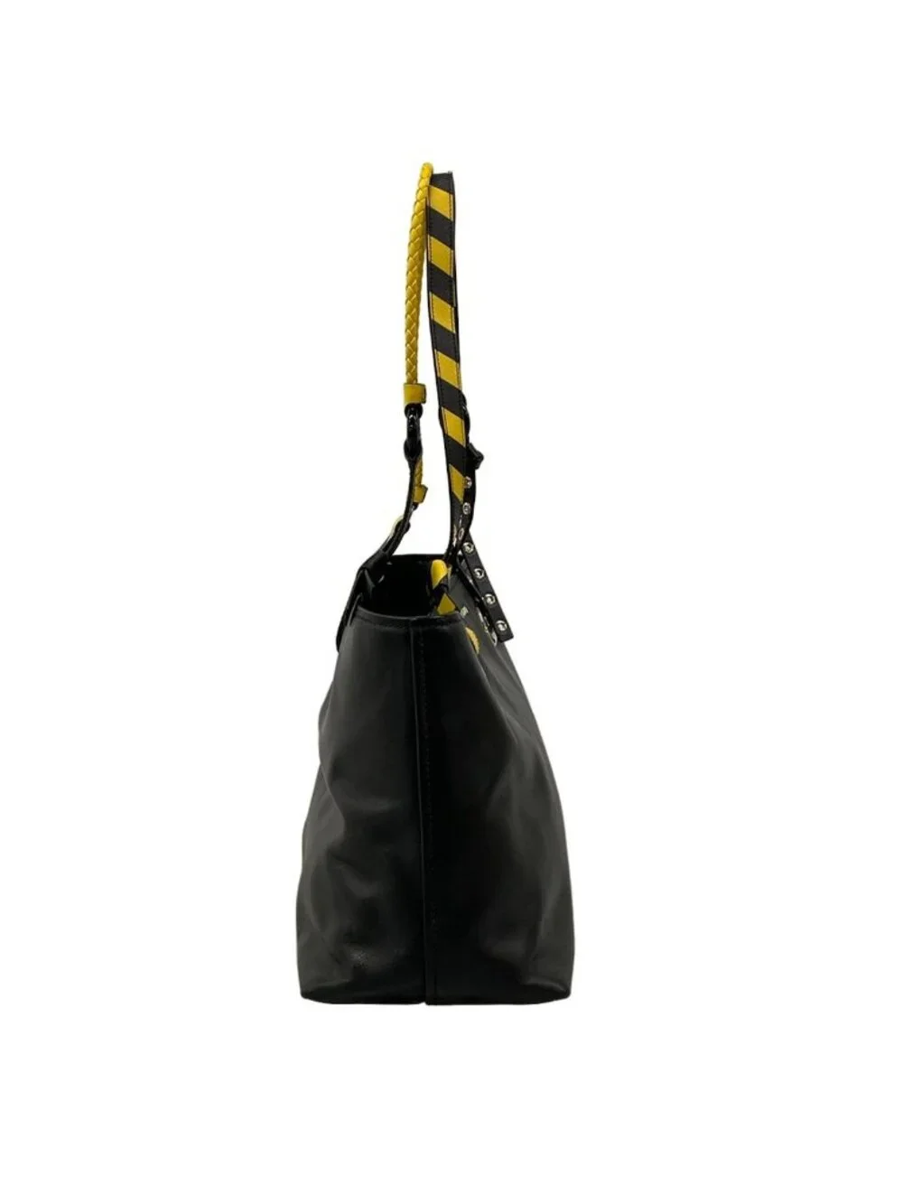 Miu Miu Tote Black Yellow Leather